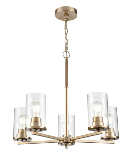 Millennium - 2715-MG - Five Light Chandelier - Verlana - Modern Gold