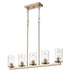 Millennium - 2725-MG - Five Light Chandelier - Verlana - Modern Gold