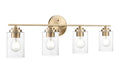 Millennium - 3684-MG - Four Light Vanity - Moven - Modern Gold
