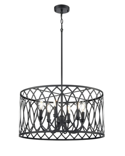 Arelyn Six Light Pendant Matte Black