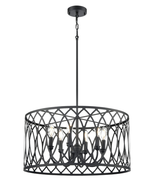 Millennium - 42106-MB - Six Light Pendant - Arelyn - Matte Black