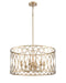 Millennium - 42106-PMG - Six Light Pendant - Arelyn - Painted Modern Gold