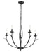 Millennium - 44105-MB - Five Light Chandelier - Charlize - Matte Black
