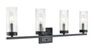 Millennium - 46004-MB - Four Light Vanity - Iversen - Matte Black