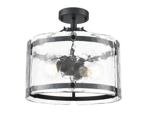 Bennetti Two Light Semi-Flush Mount Matte Black