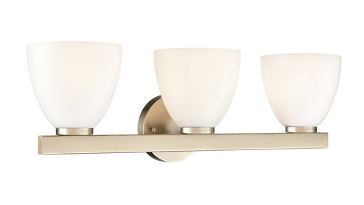 Apria Three Light Vanity Modern Gold