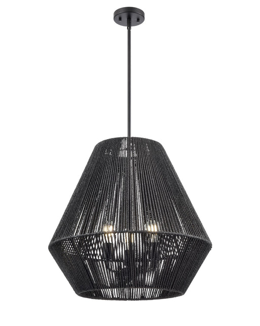 Millennium - 9023-MB - Three Light Pendant - Elise - Matte Black