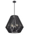 Millennium - 9023-MB - Three Light Pendant - Elise - Matte Black