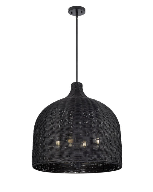 Millennium - 9027-MB - Four Light Pendant - Elise - Matte Black