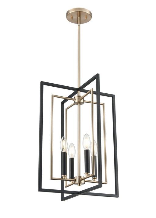 Millennium - 91704-MB/MG - Four Light Pendant - Noelle - Matte Black