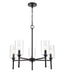 Millennium - 9915-MB - Five Light Chandelier - Chastine - Matte Black