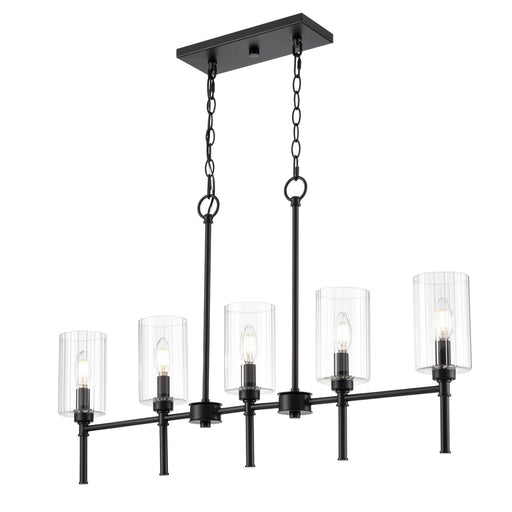 Millennium - 9925-MB - Five Light Chandelier - Chastine - Matte Black
