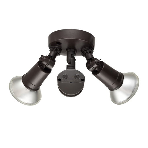 Two Light Outdoor Security Flood Light Powder Coated Bronze