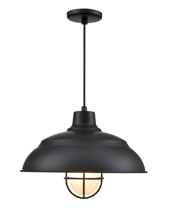 Millennium - RWHCGC17-SB - One Light Warehouse Shade - R-Series - Satin Black