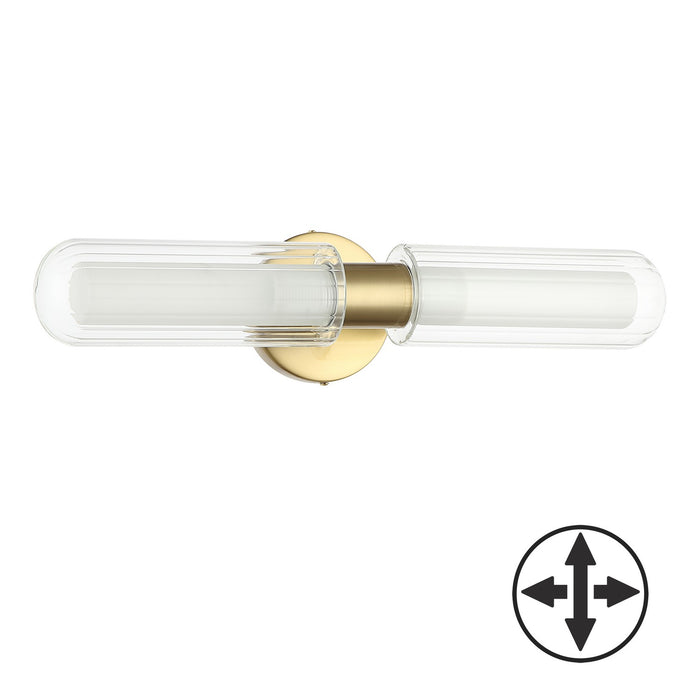 Dainolite Ltd - BBA-192W-AGB - Two Light Wall Sconce - Balbina - Aged Brass