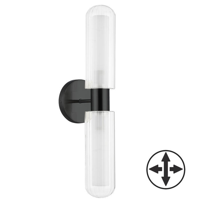 Dainolite Ltd - BBA-192W-MB - Two Light Wall Sconce - Balbina - Matte Black
