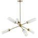 Dainolite Ltd - BBA-406C-AGB - Six Light Chandelier - Balbina - Aged Brass