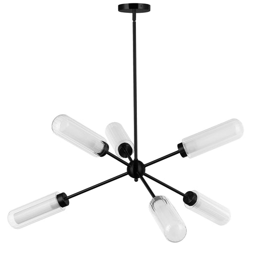 Balbina Six Light Chandelier Matte Black