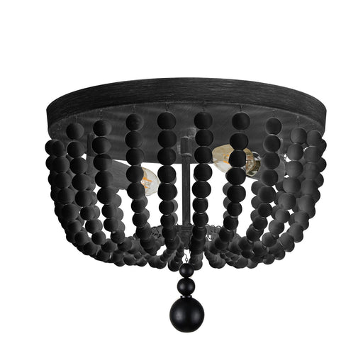Bridget Two Light Flush Mount Matte Black