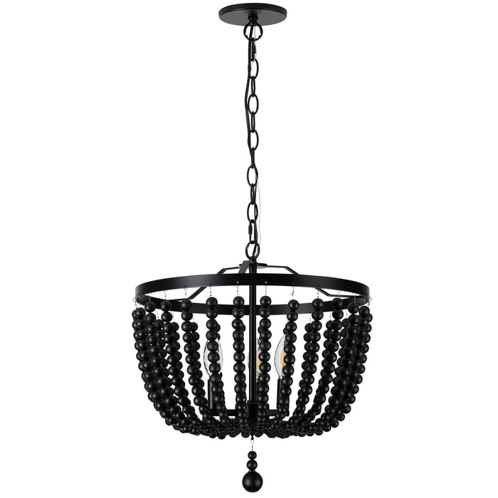 Dainolite Ltd - BGT-163P-MB - Three Light Pendant - Bridget - Matte Black