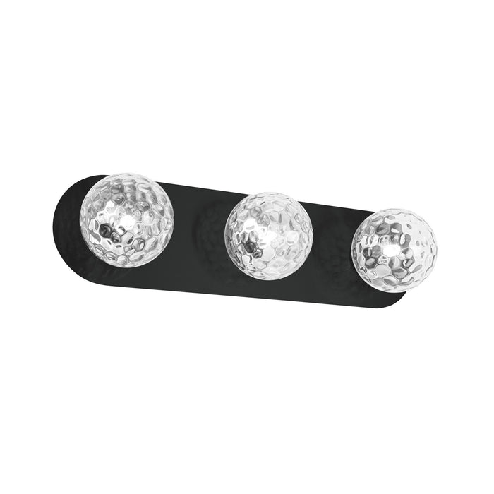 Dainolite Ltd - BUR-3W-MB-CLR - Three Light Vanity - Burlat - Clear
