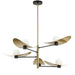 Dainolite Ltd - CBL-405C-AGB-MB - Five Light Chandelier - Christobel - Aged Brass & Matte Black