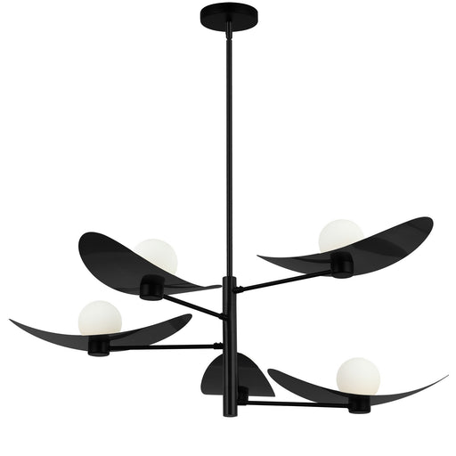 Christobel Five Light Chandelier Matte Black