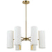Dainolite Ltd - CEA-246C-AGB - Six Light Chandelier - Cleta - White