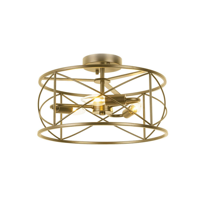 Dainolite Ltd - CLH-153FH-AGB - Three Light Flush Mount - Calah - Aged Brass
