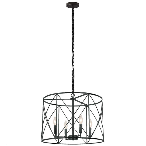 Calah Four Light Chandelier Matte Black