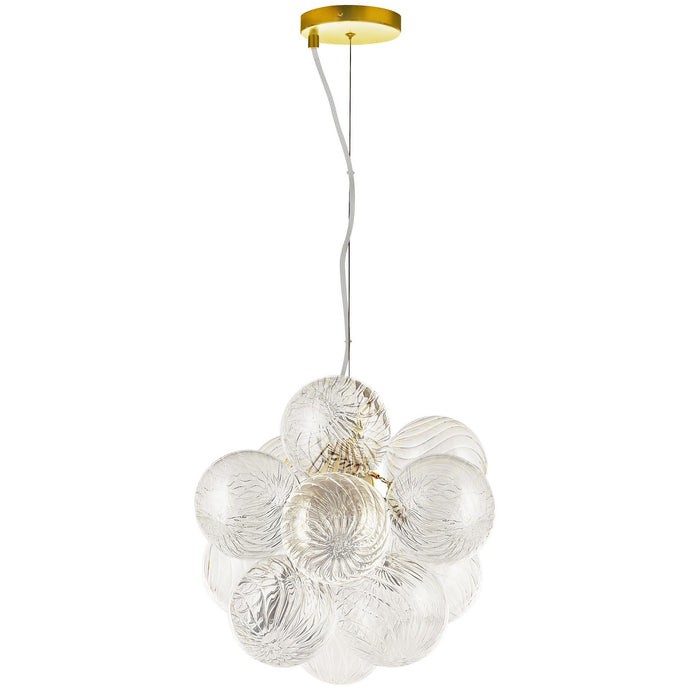 Dainolite Ltd - CLZ-133P-AGB - Three Light Pendant - Charlize - Clear