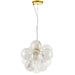 Dainolite Ltd - CLZ-133P-AGB - Three Light Pendant - Charlize - Clear