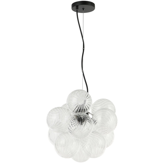 Dainolite Ltd - CLZ-133P-MB - Three Light Pendant - Charlize - Clear