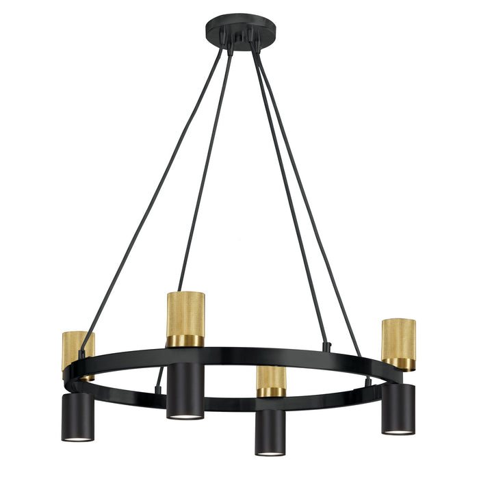 Dainolite Ltd - CRL-248C-MB-AGB - Eight Light Chandelier - Cerelia - Matte Black