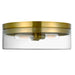 Dainolite Ltd - FNA-142FH-AGB-CLR - Two Light Flush Mount - Fiona - Aged Brass