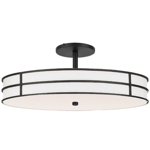 Fulvia Three Light Semi-Flush Mount Matte Black