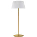 Dainolite Ltd - GTC-R631F-AGB-WH - One Light Floor Lamp - Gretchen - Aged Brass