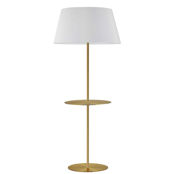 Dainolite Ltd - GTC-R641F-AGB-WH - One Light Floor Lamp - Gretchen - Aged Brass