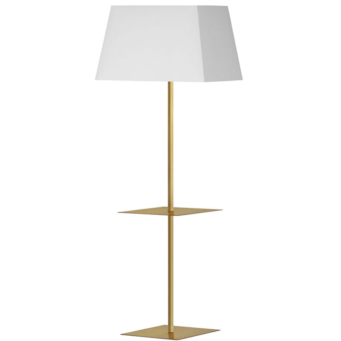 Dainolite Ltd - GTC-S641F-AGB-WH - One Light Floor Lamp - Gretchen - Aged Brass