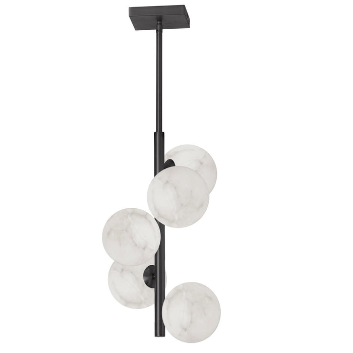 Dainolite Ltd - GVA-175P-MB - Five Light Pendant - Giovanna - Alabaster