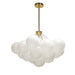 Dainolite Ltd - MLS-274C-AGB-FR - Four Light Chandelier - Miles - White