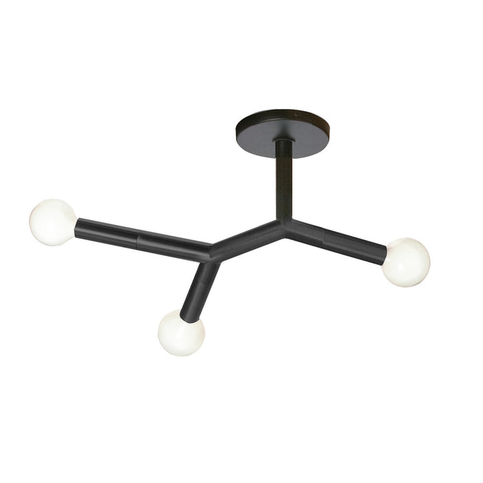 Dainolite Ltd - MOR-213SF-MB - Three Light Semi Flush Mount - Morgan - Matte Black