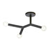 Dainolite Ltd - MOR-213SF-MB - Three Light Semi Flush Mount - Morgan - Matte Black