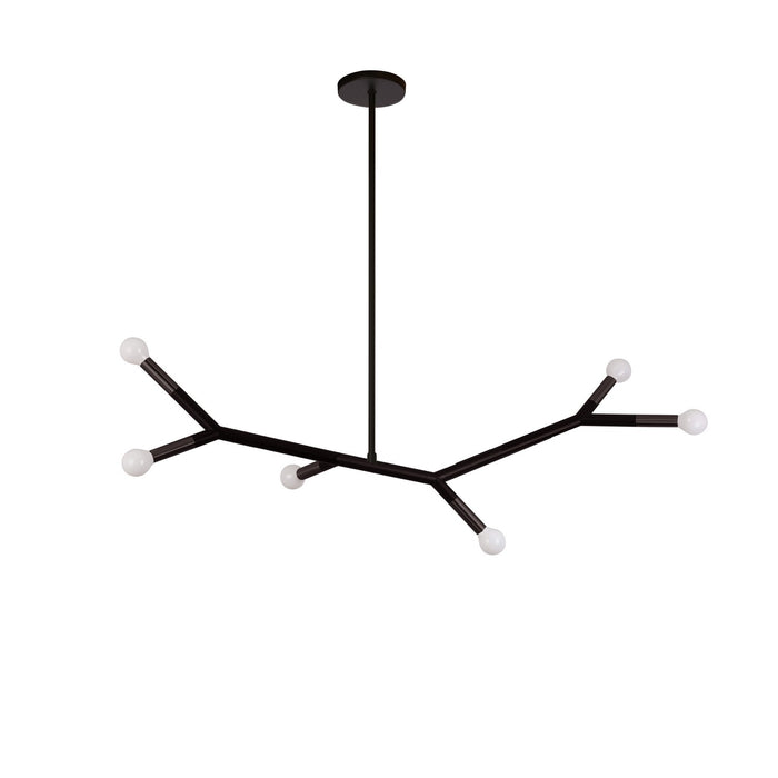 Dainolite Ltd - MOR-396HP-MB - Six Light Pendant - Morgan - Matte Black