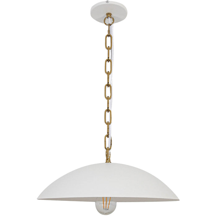 Dainolite Ltd - OFE-151P-MW-AGB - One Light Pendant - Ofelia - Matte White