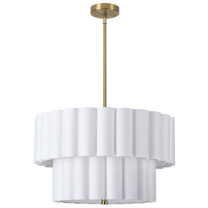 Dainolite Ltd - PCA-224P-AGB-WH - Four Light Pendant - Pacifica - White