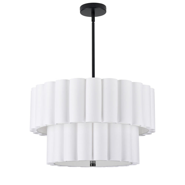Dainolite Ltd - PCA-224P-MB-WH - Four Light Pendant - Pacifica - White