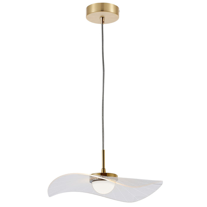 Dainolite Ltd - PCV-1510LEDP-AGB - One Light Pendant - Percival - Clear & White