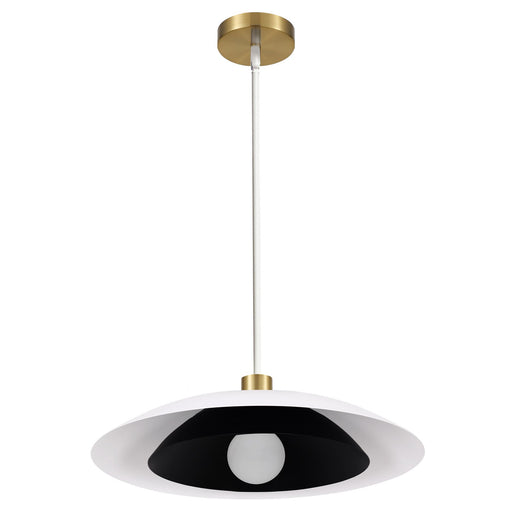 Dainolite Ltd - PIM-171P-MW-MB - One Light Pendant - Pima - Matte White & Matte Black