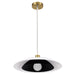 Dainolite Ltd - PIM-171P-MW-MB - One Light Pendant - Pima - Matte White & Matte Black